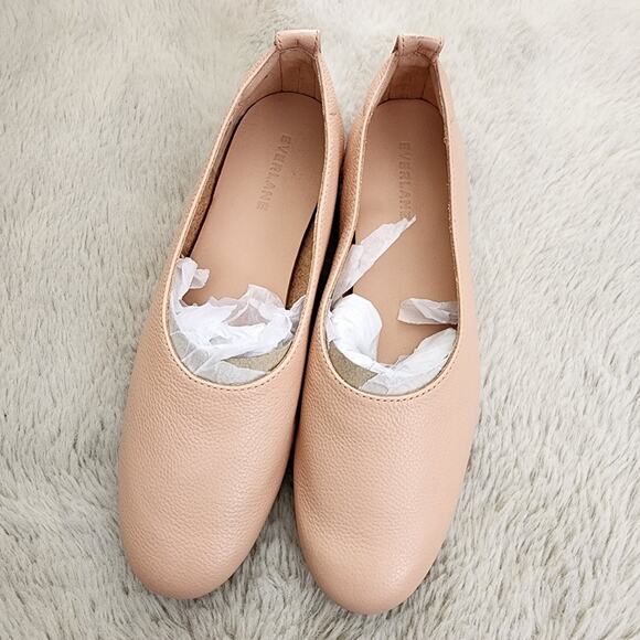 NEW Everlane The Day Glove Flat Pink Leather Ballet Flats - Picture 1 of 14
